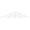 Ekena Millwork Pitch Whitman Architectural Grade PVC Gable Pediment, 72"W x 15"H x 1"P (5/12) GPP072X015X100WHI - alternate 2